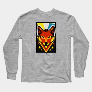 Fox Head Pop Art Long Sleeve T-Shirt